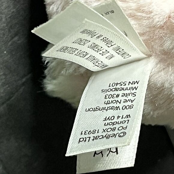 Little Jellycat Pink Bunny Rabbit 6" Stuffed Plush Smudge Crinkle Squeaky Toy - Picture 12 of 15